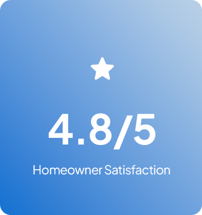 4.8-star rating from satisfied homeowners at Riverdale Township by Duville Estates.
