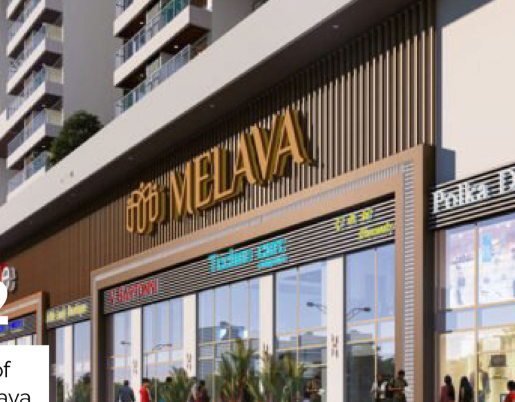 Melava Avenue — a vibrant commercial and retail avenue within Riverdale Township, Kharadi Pune. Premium lifestyle and retail spaces integrated into luxury residential surroundings.