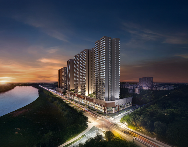 Riverdale Grand — luxury riverside apartments in Kharadi, Pune by Duville Estates. Premium high-rise residences with panoramic views and elegant architecture in Pune’s prime riverfront location.