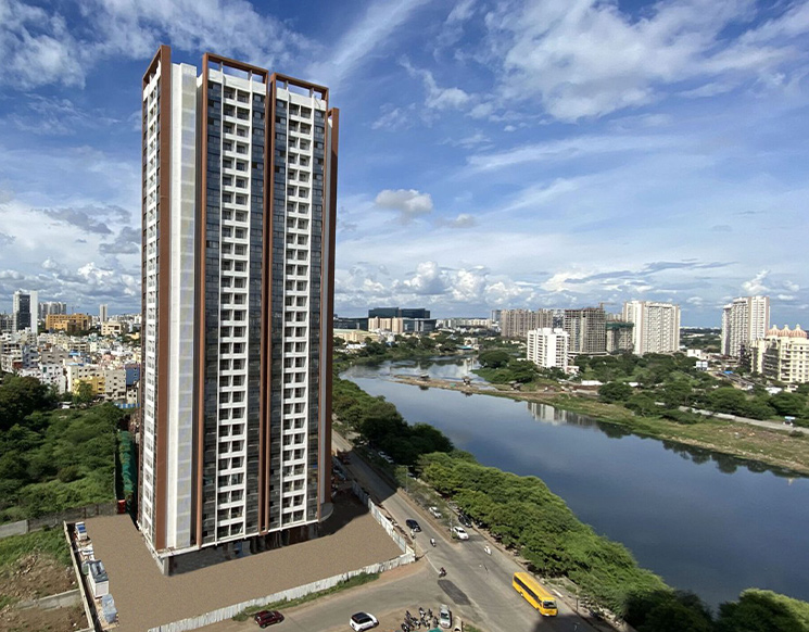 Riverdale Suites in Kharadi Pune — contemporary, smartly designed compact luxury apartments within a premium township setting.