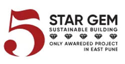 Riverdale Grand — the only luxury apartment project in East Pune to receive the prestigious 5 Star GEM sustainable building certification. A mark of premium eco-conscious living in Kharadi.